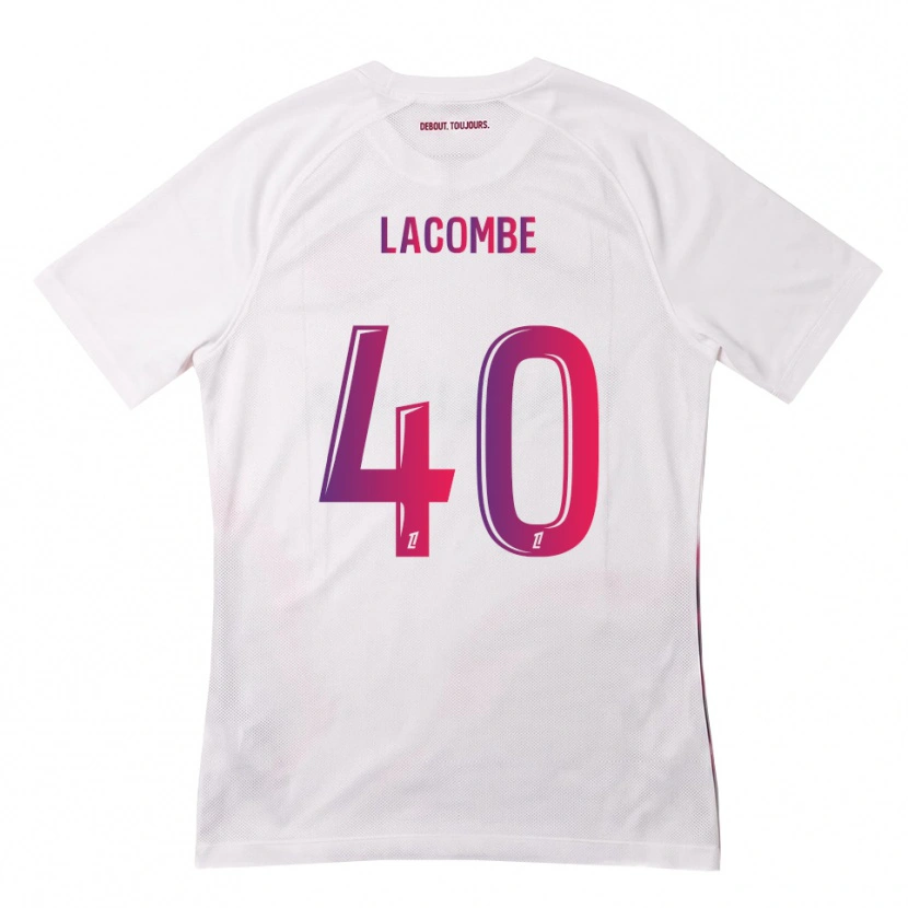 Danxen Dámské Justin Lacombe #40 Bílá Růžová Fialová Daleko Hráčské Dresy 2026/27 Dres