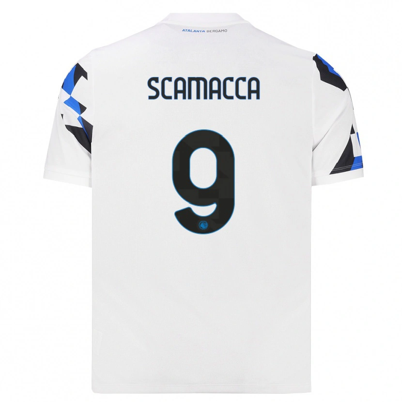 Danxen Dámské Gianluca Scamacca #9 Bílá Červená Modrá Daleko Hráčské Dresy 2026/27 Dres