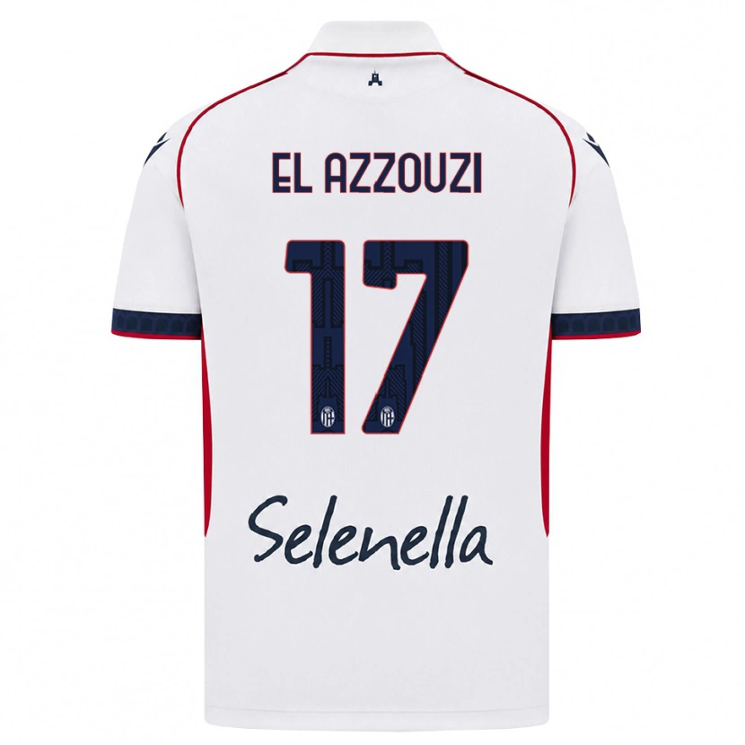 Danxen Dámské Oussama El Azzouzi #17 Bílá Červená Královská Modř Daleko Hráčské Dresy 2026/27 Dres
