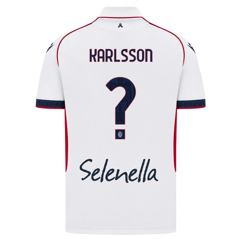 Danxen Dámské Jesper Karlsson #0 Bílá Červená Královská Modř Daleko Hráčské Dresy 2026/27 Dres