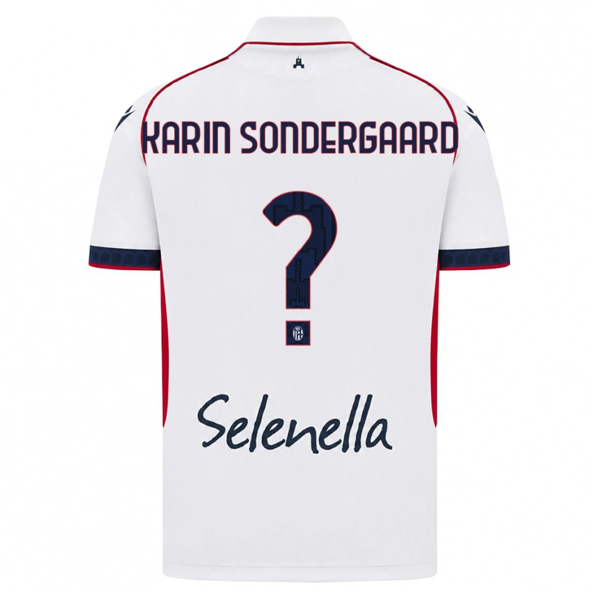 Danxen Dámské Alice Karin Sondergaard #0 Bílá Červená Královská Modř Daleko Hráčské Dresy 2026/27 Dres