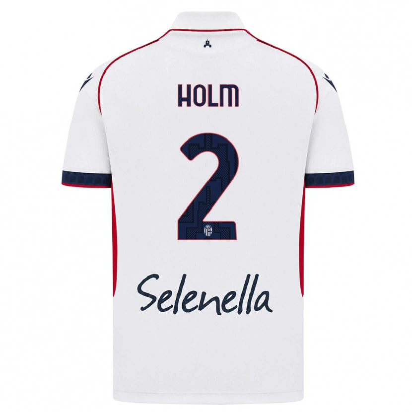 Danxen Dámské Emil Holm #2 Bílá Červená Královská Modř Daleko Hráčské Dresy 2026/27 Dres
