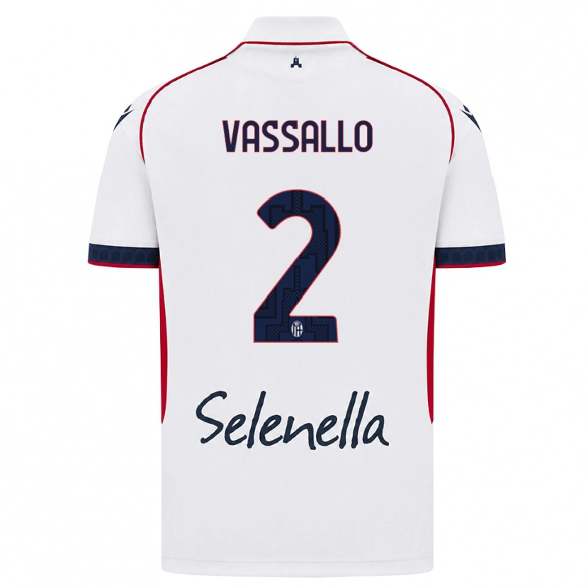 Danxen Dámské Giacomo Vassallo #2 Bílá Červená Královská Modř Daleko Hráčské Dresy 2026/27 Dres