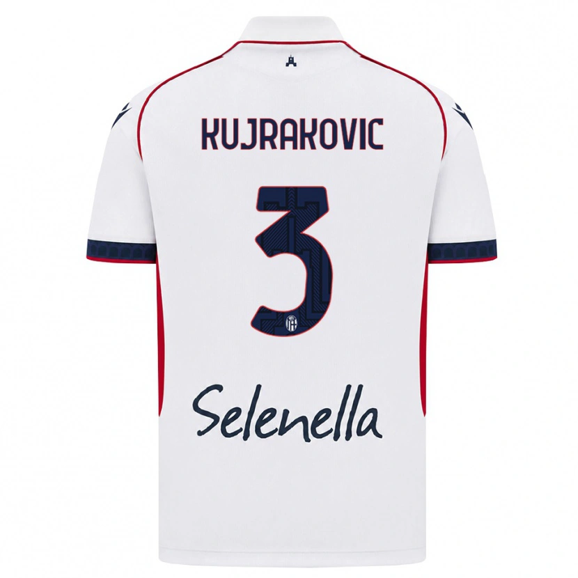 Danxen Dámské Minel Kujrakovic #3 Bílá Červená Královská Modř Daleko Hráčské Dresy 2026/27 Dres