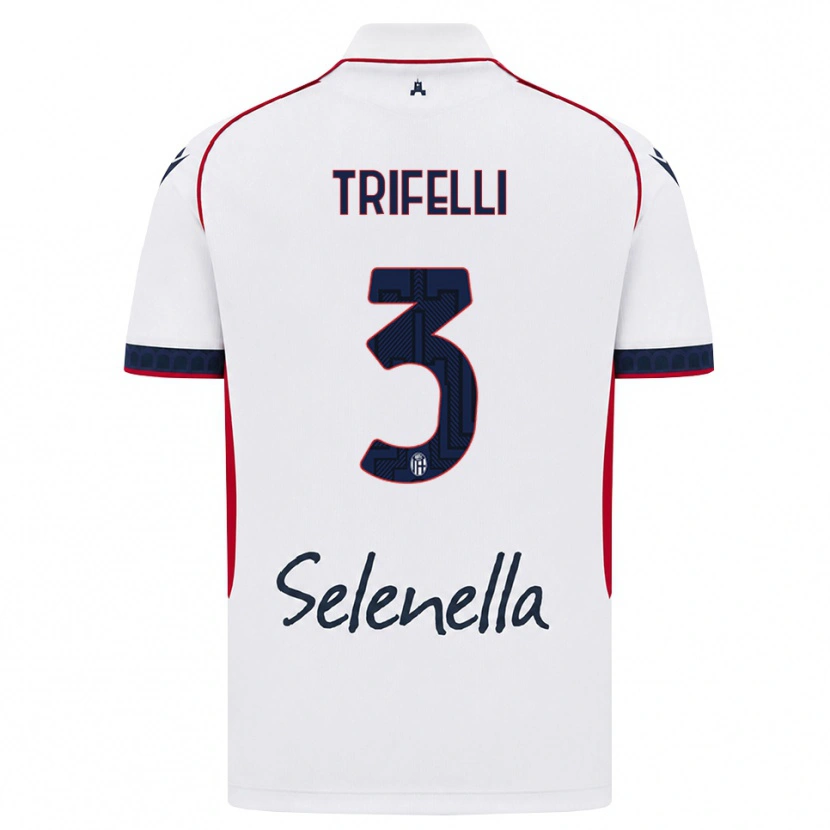 Danxen Dámské Edoardo Trifelli #3 Bílá Červená Královská Modř Daleko Hráčské Dresy 2026/27 Dres