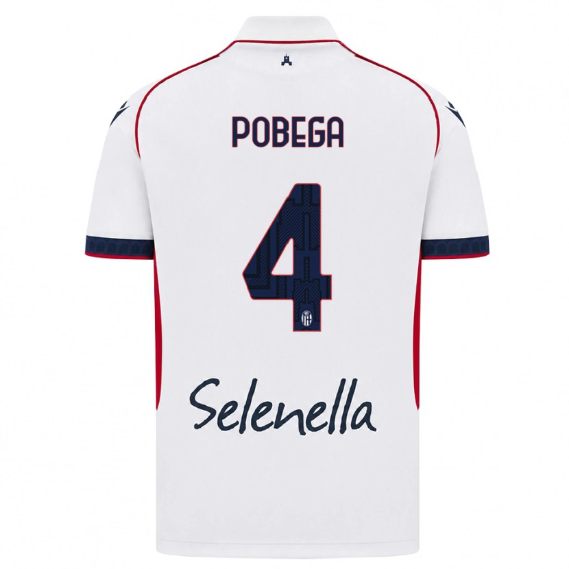 Danxen Dámské Tommaso Pobega #4 Bílá Červená Královská Modř Daleko Hráčské Dresy 2026/27 Dres