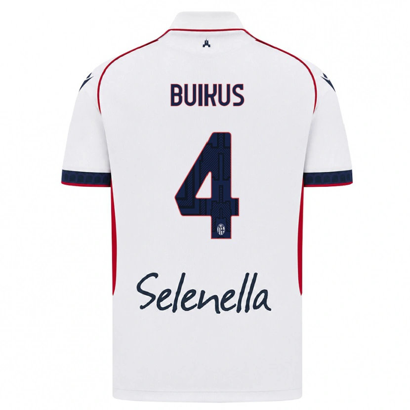 Danxen Dámské Adomas Buikus #4 Bílá Červená Královská Modř Daleko Hráčské Dresy 2026/27 Dres