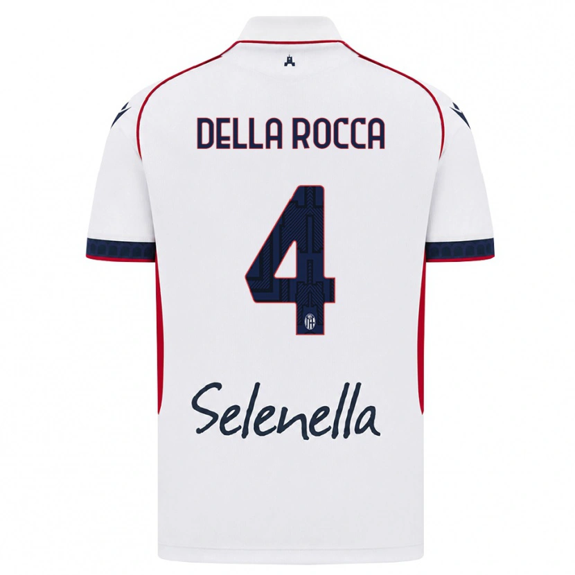 Danxen Dámské Manuel Della Rocca #4 Bílá Červená Královská Modř Daleko Hráčské Dresy 2026/27 Dres