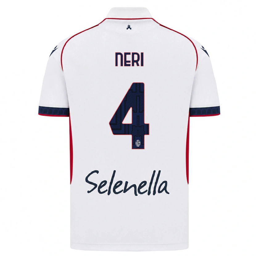 Danxen Dámské Jacopo Neri #4 Bílá Červená Královská Modř Daleko Hráčské Dresy 2026/27 Dres