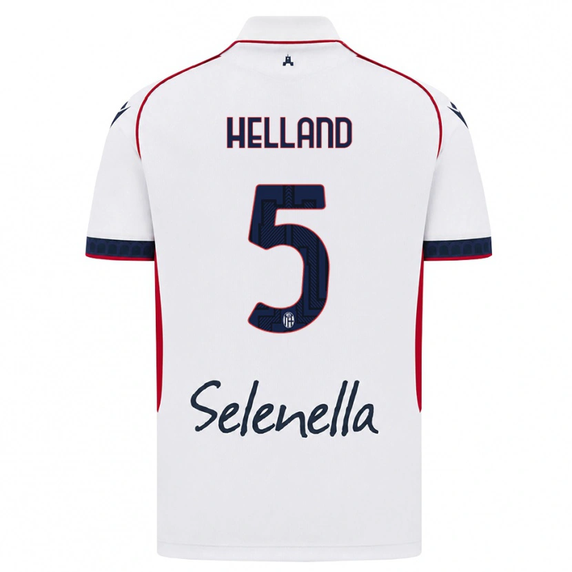 Danxen Dámské Eivind Helland #5 Bílá Červená Královská Modř Daleko Hráčské Dresy 2026/27 Dres