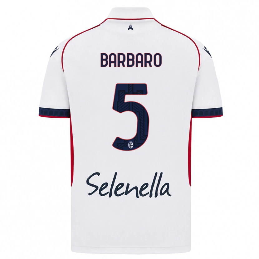 Danxen Dámské Elia Barbaro #5 Bílá Červená Královská Modř Daleko Hráčské Dresy 2026/27 Dres