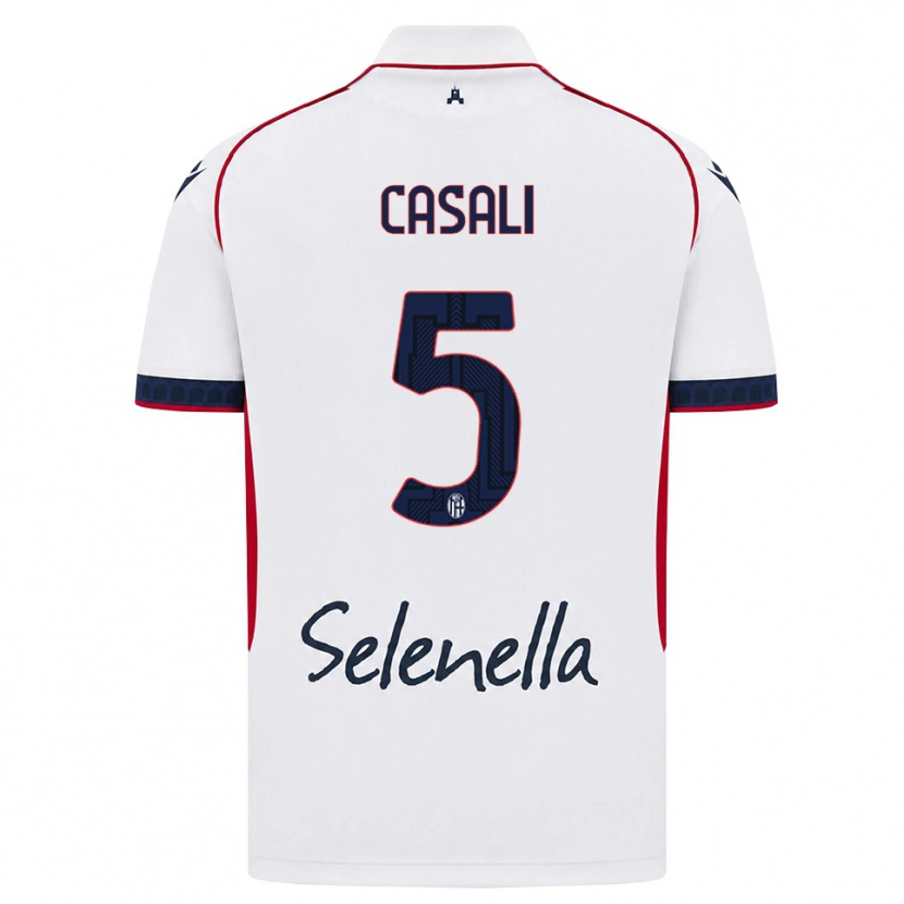 Danxen Dámské Giacomo Casali #5 Bílá Červená Královská Modř Daleko Hráčské Dresy 2026/27 Dres