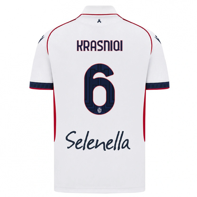 Danxen Dámské Besalet Krasniqi #6 Bílá Červená Královská Modř Daleko Hráčské Dresy 2026/27 Dres