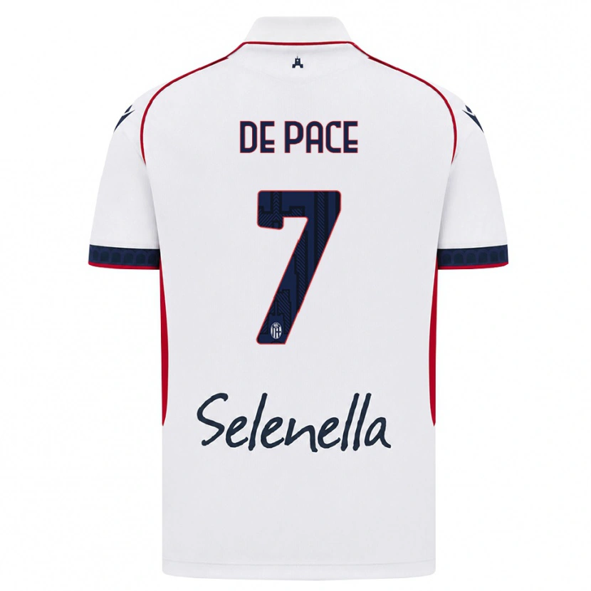 Danxen Dámské Piervincenzo De Pace #7 Bílá Červená Královská Modř Daleko Hráčské Dresy 2026/27 Dres