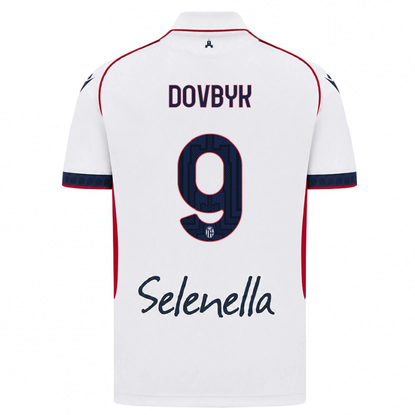 Danxen Dámské Artem Dovbyk #9 Bílá Červená Královská Modř Daleko Hráčské Dresy 2026/27 Dres