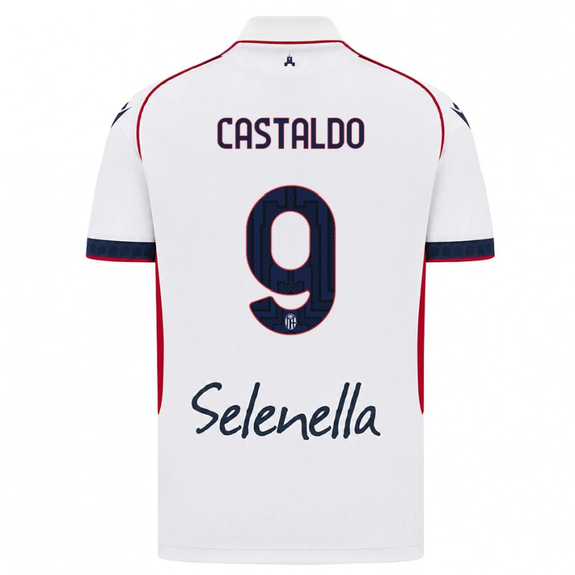 Danxen Dámské Francesco Castaldo #9 Bílá Červená Královská Modř Daleko Hráčské Dresy 2026/27 Dres