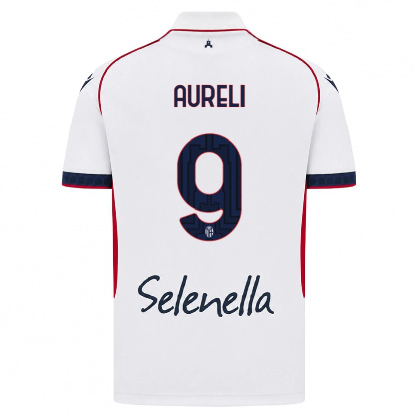Danxen Dámské Valerio Aureli #9 Bílá Červená Královská Modř Daleko Hráčské Dresy 2026/27 Dres
