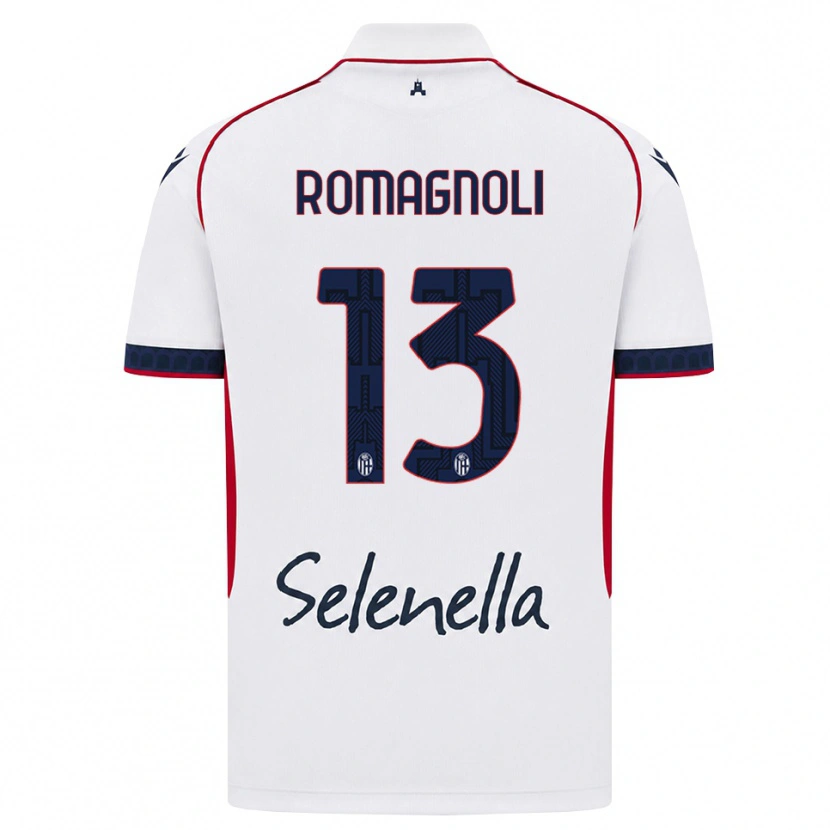 Danxen Dámské Andrea Romagnoli #13 Bílá Červená Královská Modř Daleko Hráčské Dresy 2026/27 Dres