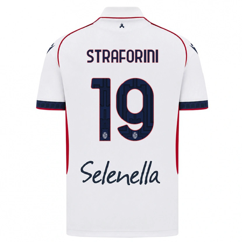 Danxen Dámské Rino Straforini #19 Bílá Červená Královská Modř Daleko Hráčské Dresy 2026/27 Dres