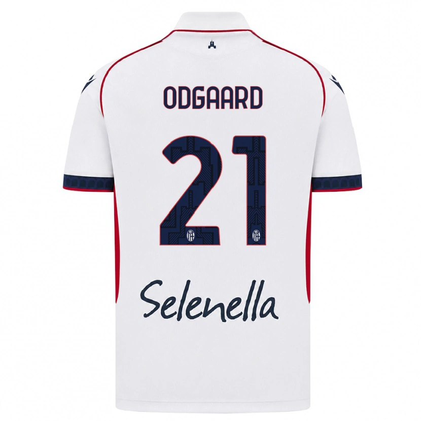 Danxen Dámské Jens Odgaard #21 Bílá Červená Královská Modř Daleko Hráčské Dresy 2026/27 Dres