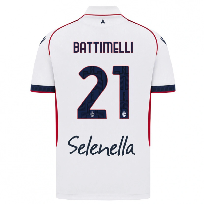 Danxen Dámské Giuseppe Battimelli #21 Bílá Červená Královská Modř Daleko Hráčské Dresy 2026/27 Dres