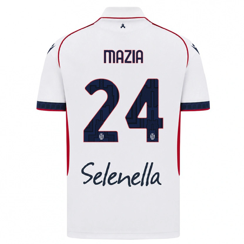 Danxen Dámské Andrea Mazia #24 Bílá Červená Královská Modř Daleko Hráčské Dresy 2026/27 Dres