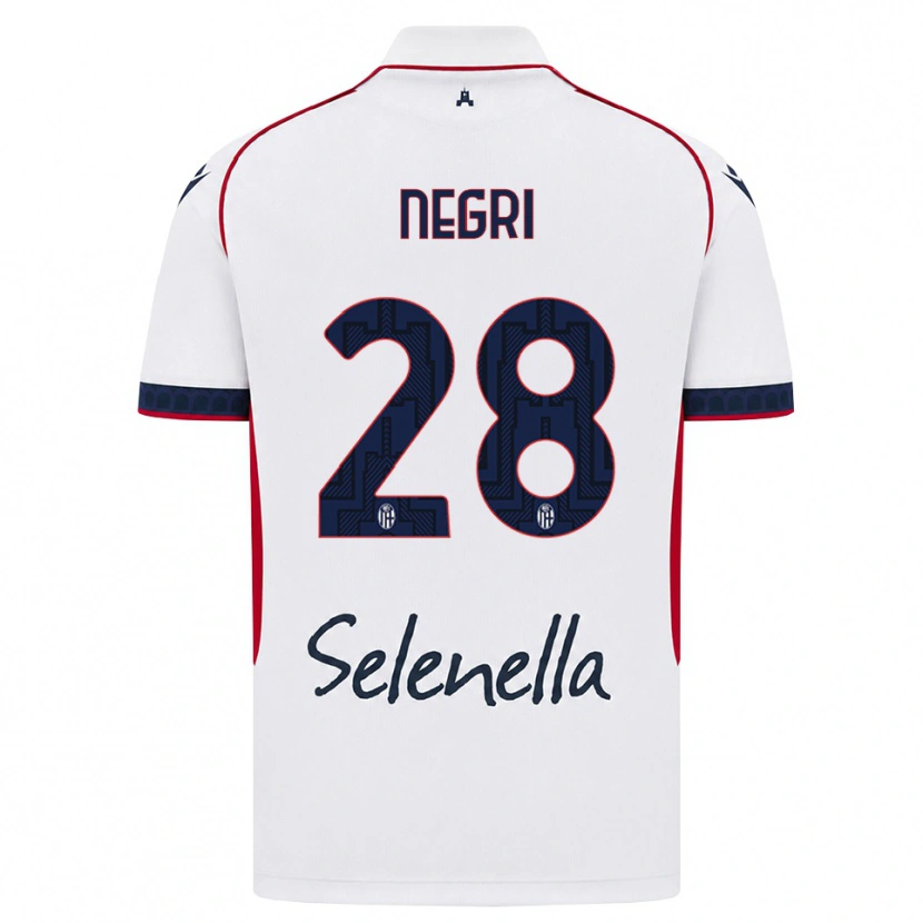 Danxen Dámské Simone Negri #28 Bílá Červená Královská Modř Daleko Hráčské Dresy 2026/27 Dres