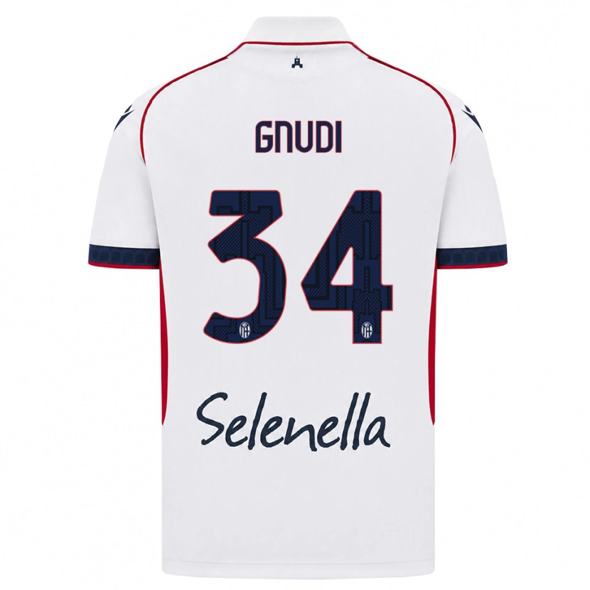 Danxen Dámské Riccardo Gnudi #34 Bílá Červená Královská Modř Daleko Hráčské Dresy 2026/27 Dres