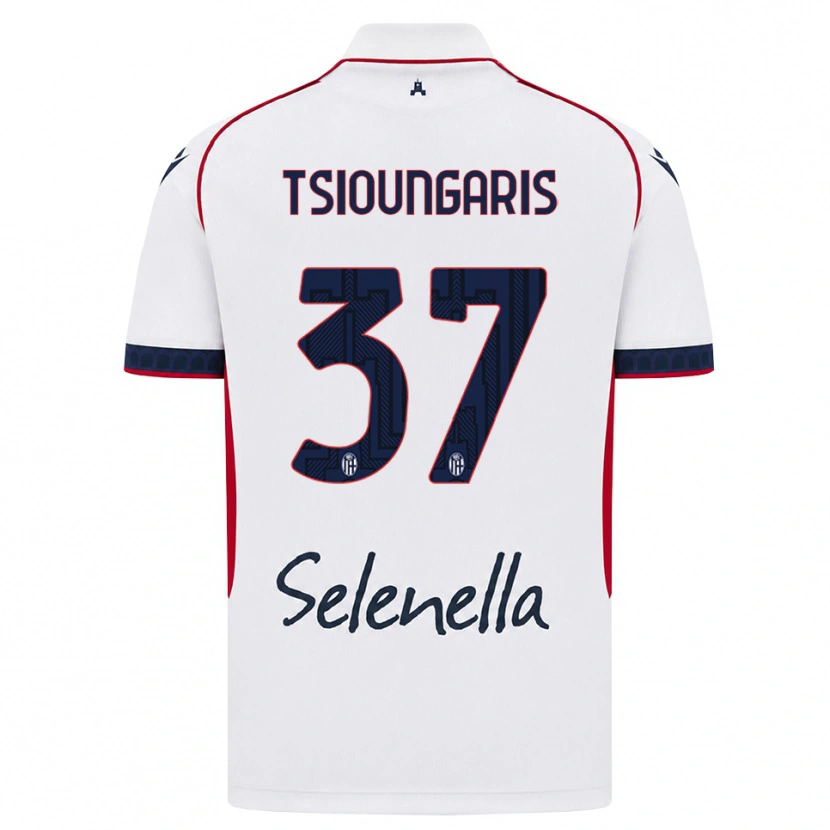 Danxen Dámské Theodoros Tsioungaris #37 Bílá Červená Královská Modř Daleko Hráčské Dresy 2026/27 Dres