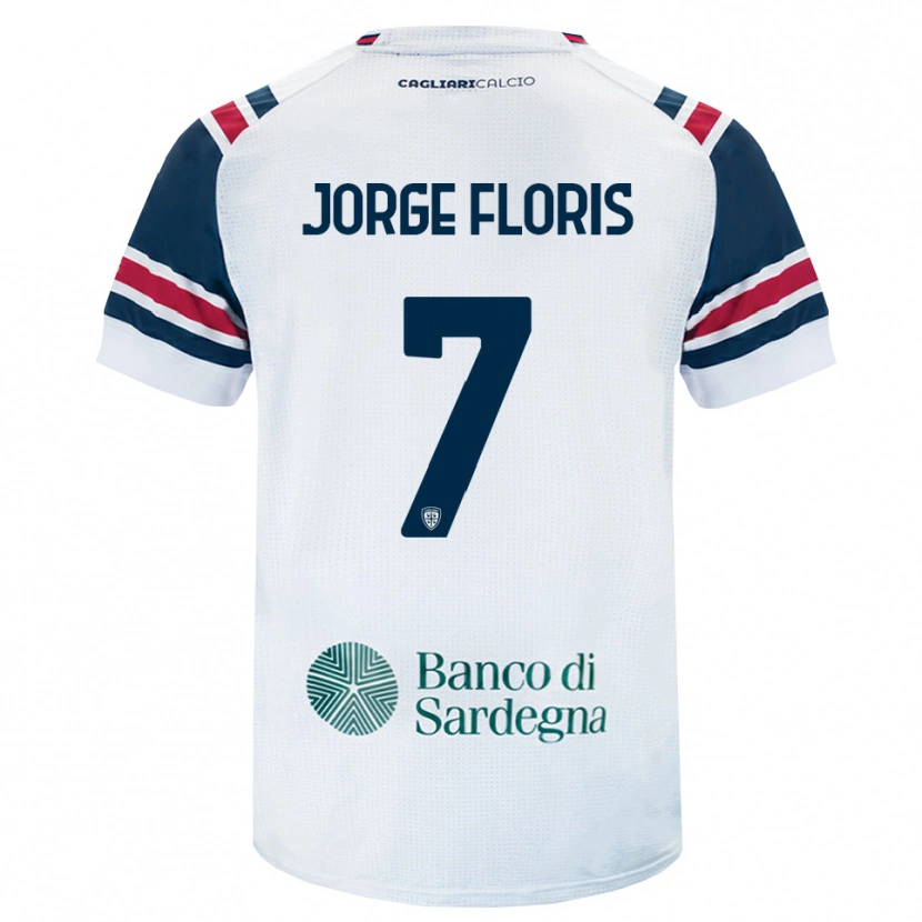 Danxen Dámské Nicolò Jorge Floris #7 Bílá Červená Zelená Daleko Hráčské Dresy 2026/27 Dres