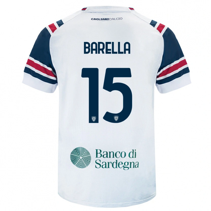 Danxen Dámské Elia Barella #15 Bílá Červená Zelená Daleko Hráčské Dresy 2026/27 Dres