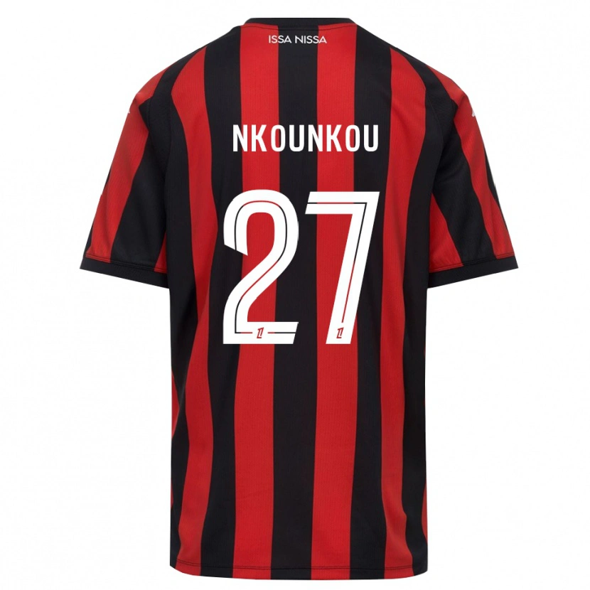 Danxen Dámské Niels Nkounkou #27 Červená Černá Bílá Domů Hráčské Dresy 2026/27 Dres