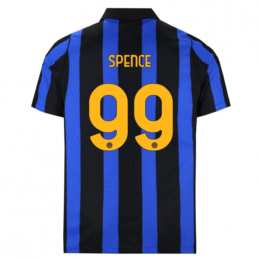 Danxen Dětské Djed Spence #99 Černá Modrá Žlutá Domů Hráčské Dresy 2026/27 Dres