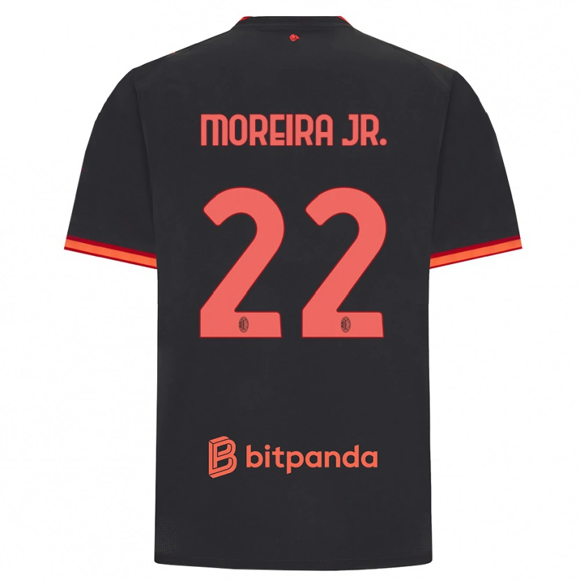 Danxen Dětské Diego Moreira #22 Černá Červená Třetí Hráčské Dresy 2026/27 Dres