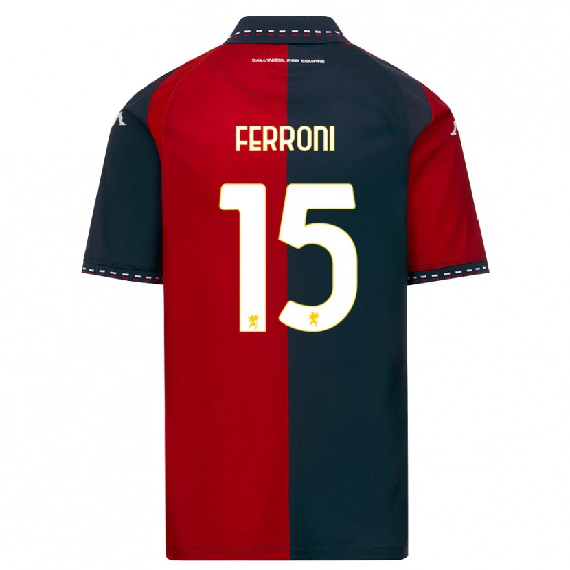 Danxen Dětské Leonardo Ferroni #15 Červená Černá Bílá Domů Hráčské Dresy 2026/27 Dres