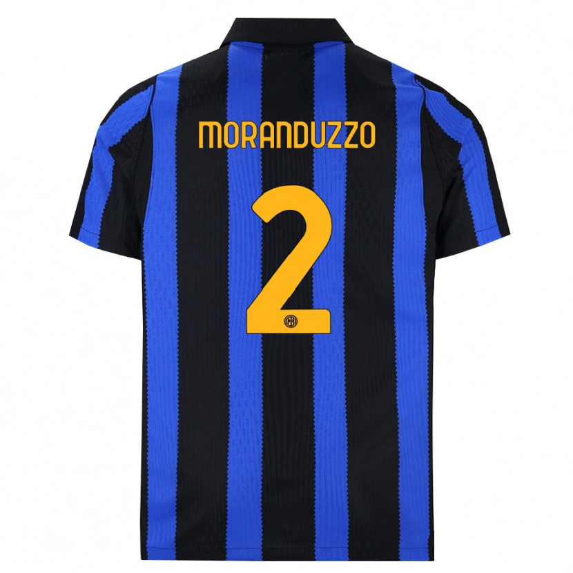 Danxen Dětské Nicolo Moranduzzo #2 Černá Modrá Žlutá Domů Hráčské Dresy 2026/27 Dres