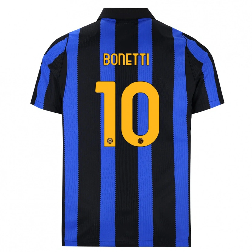 Danxen Dětské Tatiana Bonetti #10 Černá Modrá Žlutá Domů Hráčské Dresy 2026/27 Dres