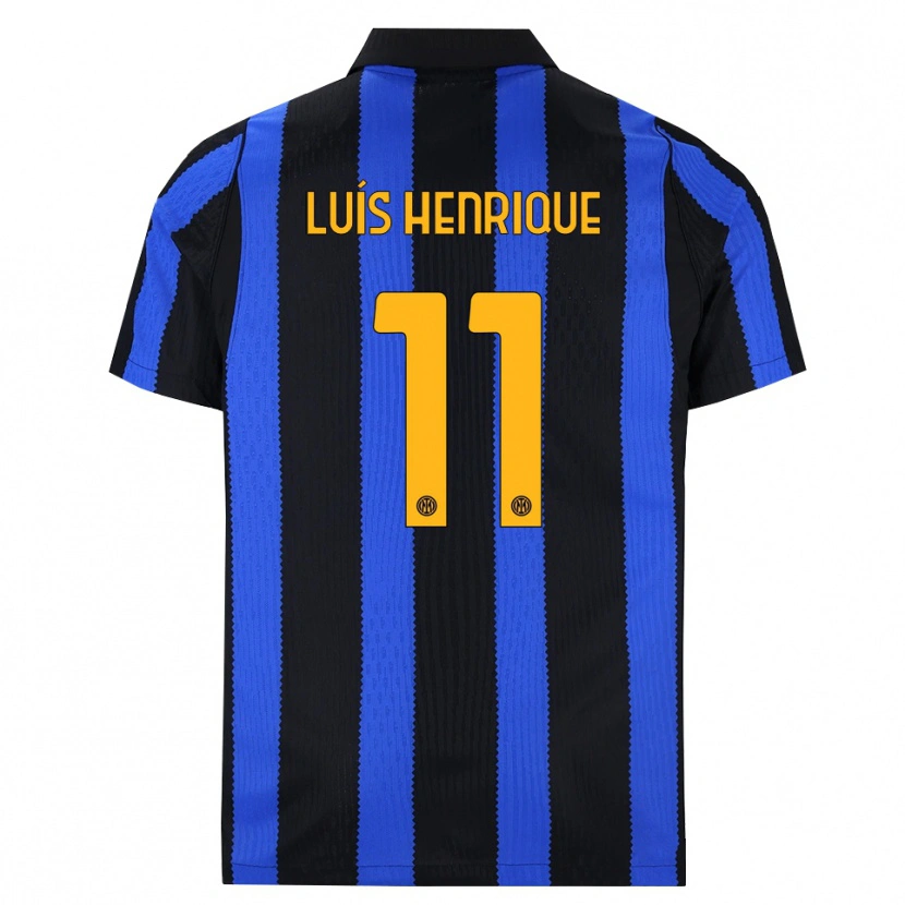 Danxen Dětské Luis Henrique #11 Černá Modrá Žlutá Domů Hráčské Dresy 2026/27 Dres