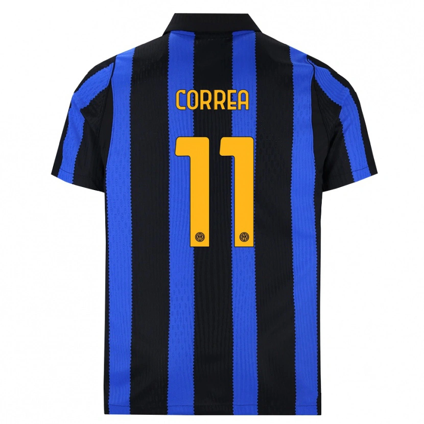 Danxen Dětské Joaquin Correa #11 Černá Modrá Žlutá Domů Hráčské Dresy 2026/27 Dres