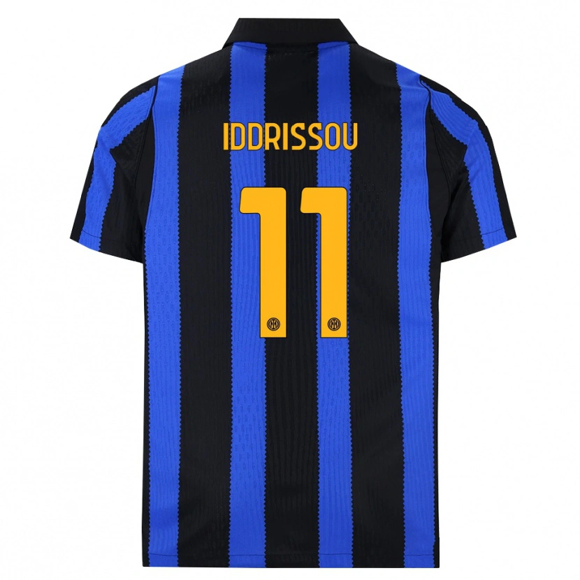Danxen Dětské Jamal Iddrissou #11 Černá Modrá Žlutá Domů Hráčské Dresy 2026/27 Dres