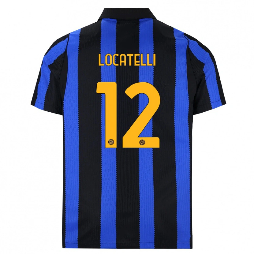 Danxen Dětské Tommaso Locatelli #12 Černá Modrá Žlutá Domů Hráčské Dresy 2026/27 Dres