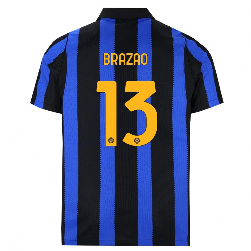 Danxen Dětské Gabriel Brazao #13 Černá Modrá Žlutá Domů Hráčské Dresy 2026/27 Dres