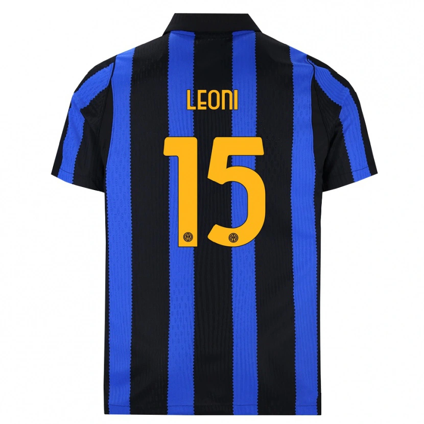 Danxen Dětské Luca Leoni #15 Černá Modrá Žlutá Domů Hráčské Dresy 2026/27 Dres