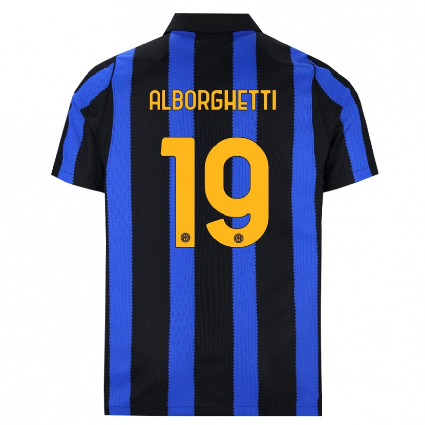 Danxen Dětské Lisa Alborghetti #19 Černá Modrá Žlutá Domů Hráčské Dresy 2026/27 Dres