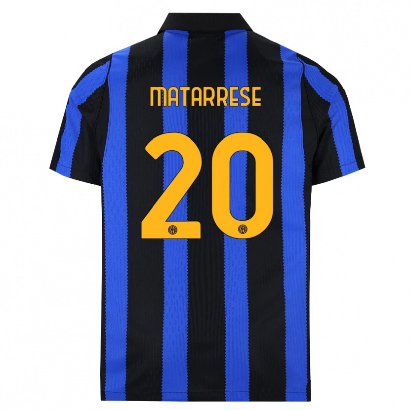 Danxen Dětské Thomas Matarrese #20 Černá Modrá Žlutá Domů Hráčské Dresy 2026/27 Dres