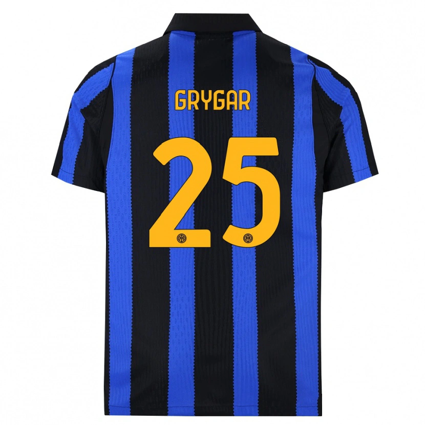 Danxen Dětské Samuel Grygar #25 Černá Modrá Žlutá Domů Hráčské Dresy 2026/27 Dres