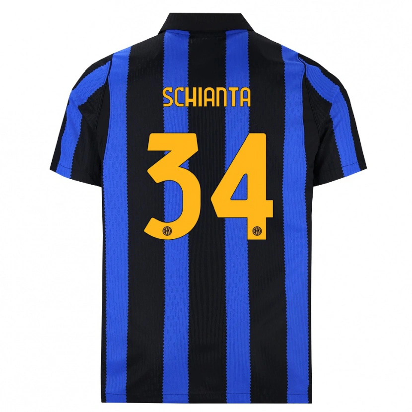 Danxen Dětské Valentina Schianta #34 Černá Modrá Žlutá Domů Hráčské Dresy 2026/27 Dres