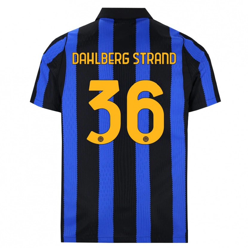 Danxen Dětské Jonas Dahlberg Strand #36 Černá Modrá Žlutá Domů Hráčské Dresy 2026/27 Dres