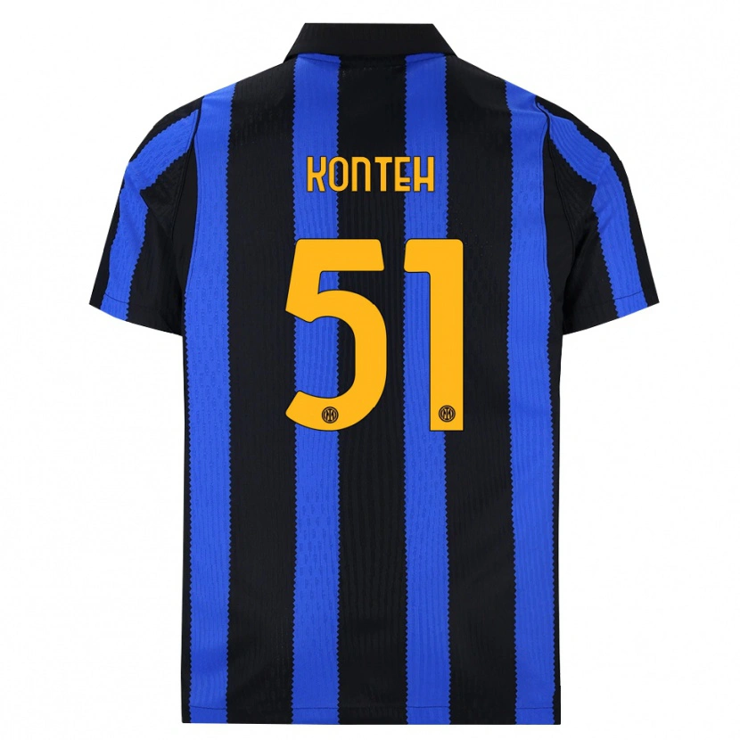 Danxen Dětské Amadou Konteh #51 Černá Modrá Žlutá Domů Hráčské Dresy 2026/27 Dres