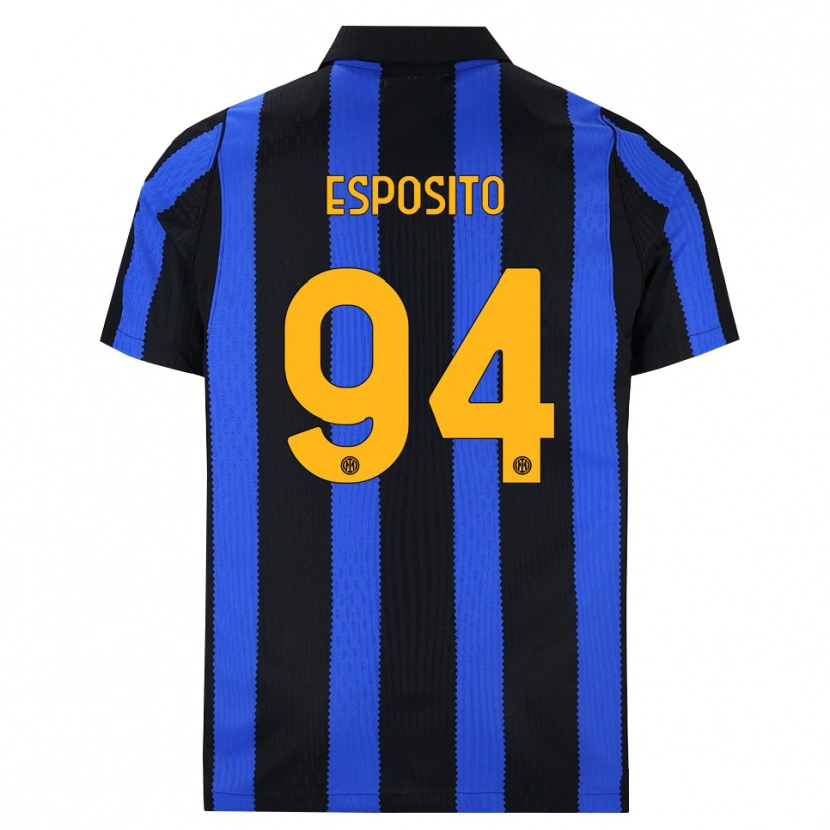 Danxen Dětské Pio Esposito #94 Černá Modrá Žlutá Domů Hráčské Dresy 2026/27 Dres